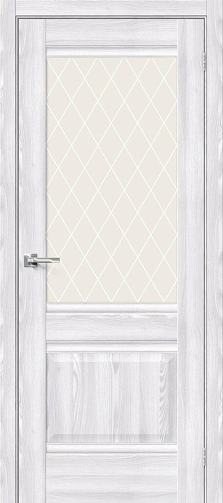 Браво Межкомнатная дверь Prima 3 White crystal ДО, арт. 12765 - фото №1