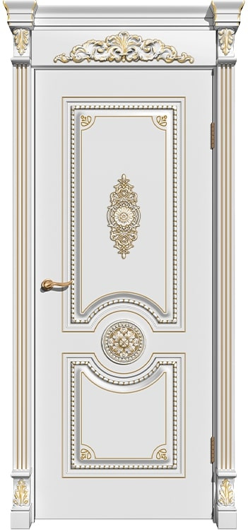 Верда Межкомнатная дверь Олимп ДГ патина янтарь, арт. 13723 - фото №1