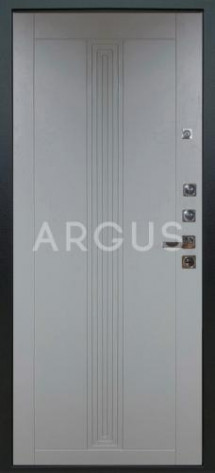 Аргус Входная дверь Люкс ПРО 3К 12мм Вертикаль серебро, арт. 0003301