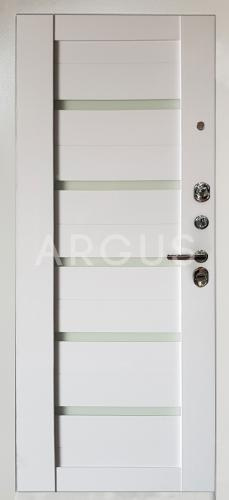 Аргус Входная дверь Люкс 3К 16мм Александра-глянец белый, арт. 0003207 - фото №1